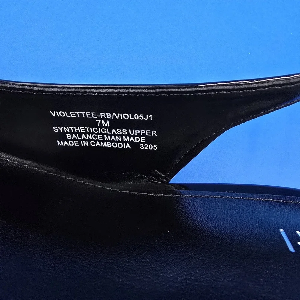 MADDEN GIRL WOMEN'S VIOLETTEE BLACK PATTENT‎ SLINGBACKS Rhinestone Bow 7M NWOB